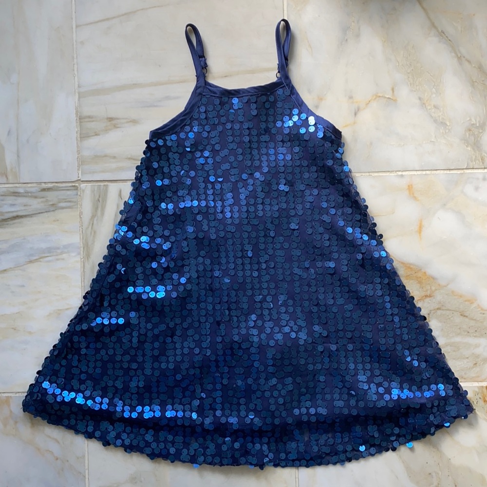 Little Treasures navy blue sequins dress size 4 girls
